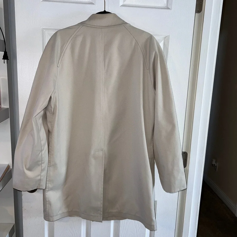 VTG London‎ Fog Maincoats Weatherwear Light Tan Trench Coat Jacket Mens-40R USA